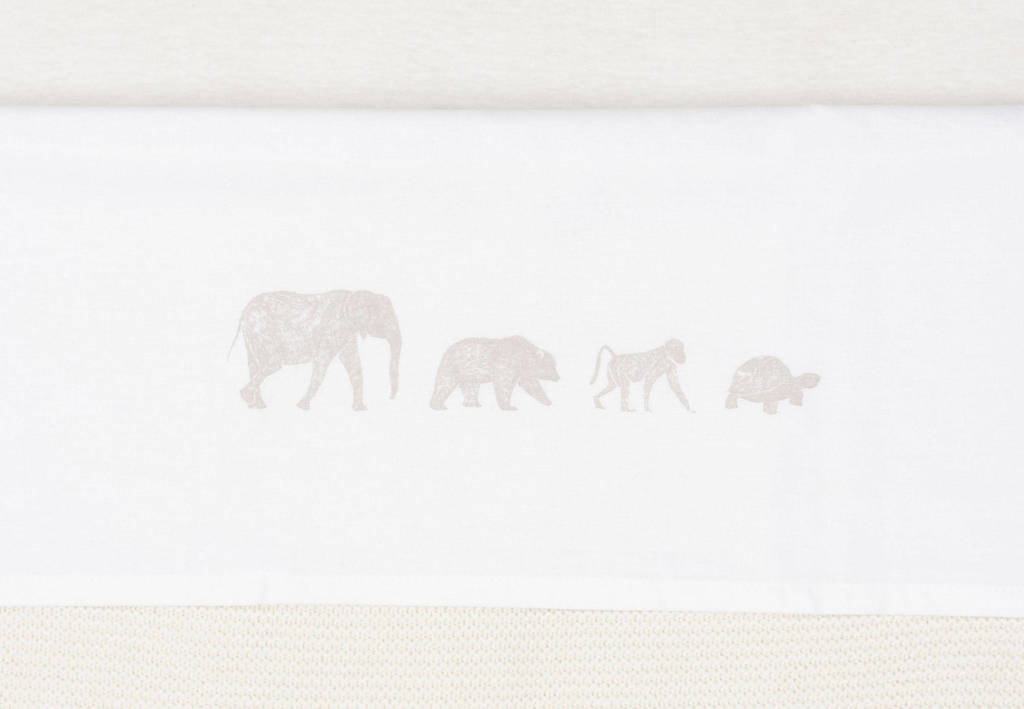 baby wieglaken 75x100cm Animals - Nougat
