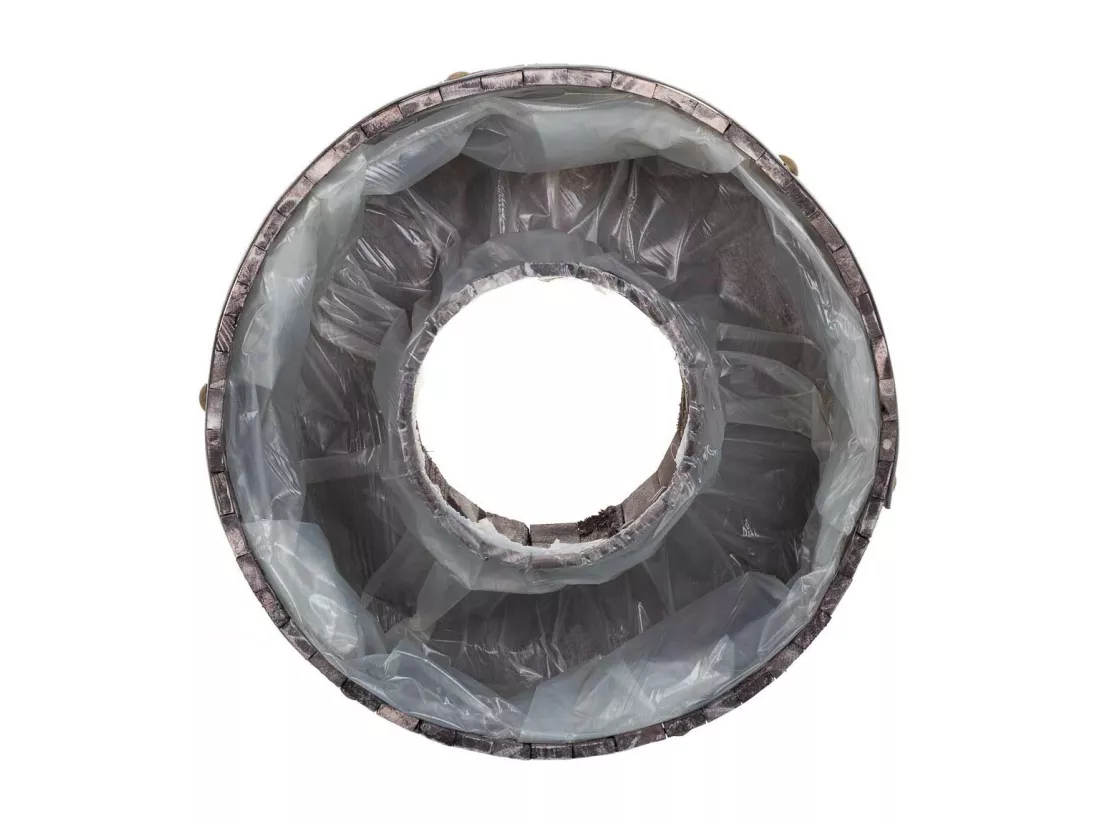 Panier rond en bois gris 36x36x11h