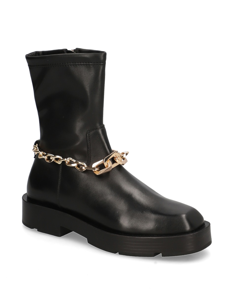 Lederkombination Boot