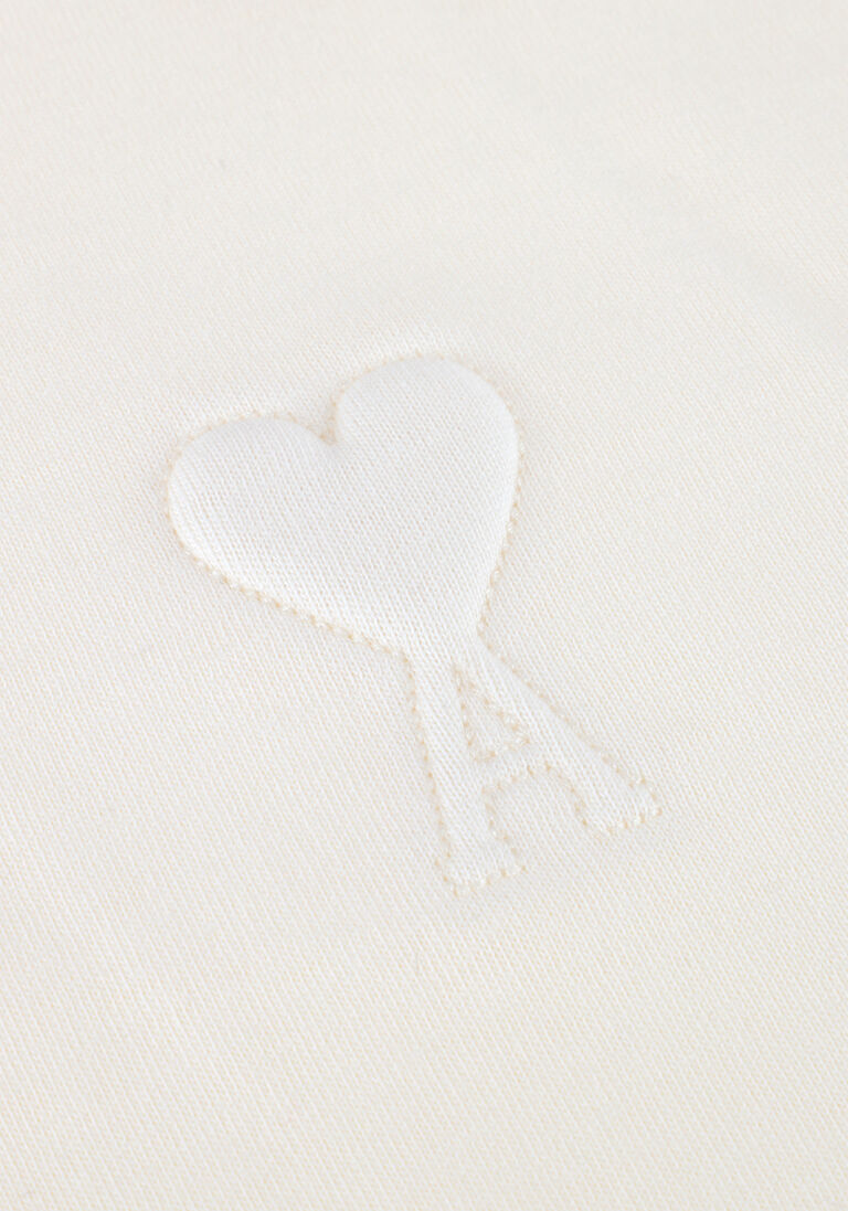 ecru ami paris t-shirt small embossed ami de coeur tshirt