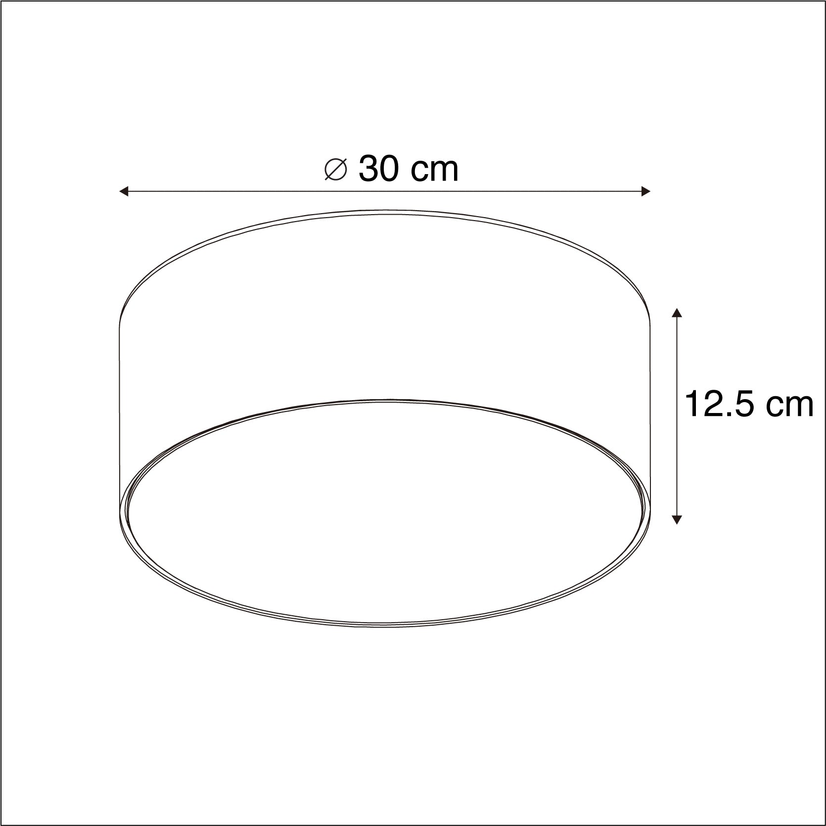 QAZQA Plafondlamp wit 30 cm incl. LED - Drum LED