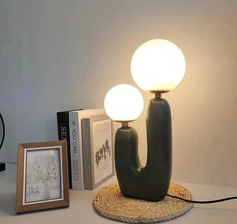 Modern Double Frosted Glass Balls Table Lamp | Nordic Creative LED Desk Light