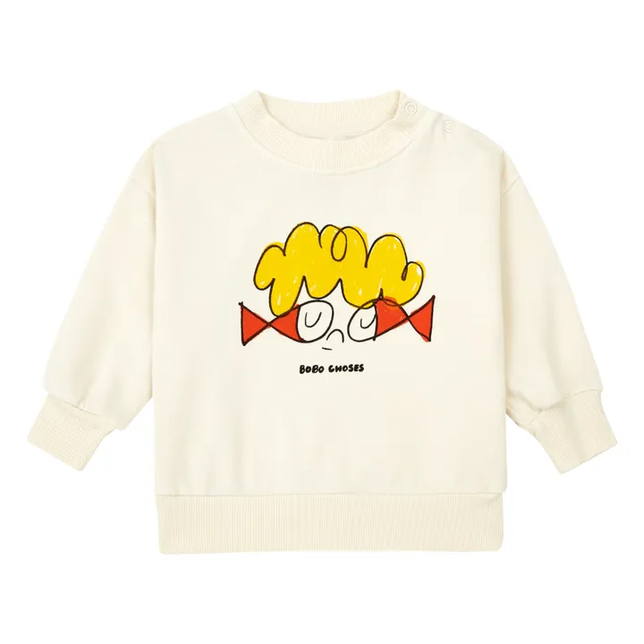 Bobo Choses Exclusivité Bobo Choses x Smallable - Sweat Coton Bio Poissons Bébé | Ecru
