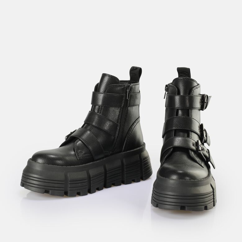 Ava Ankleboot Botte vegan, noir