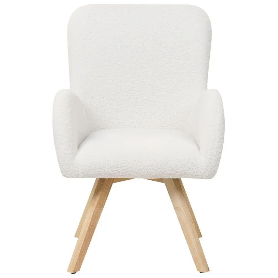 BJARN - Fauteuil - Wit - Bouclé