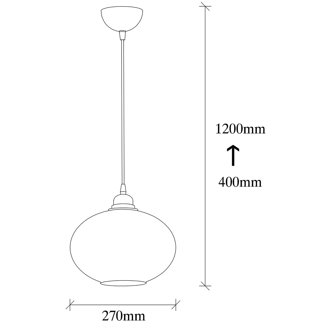 Opviq Suspension Smoked 050 gris fumé  - H.120x27 cm