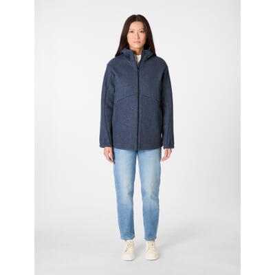 Damen-Funktionsjacke Schurwolle, Navy