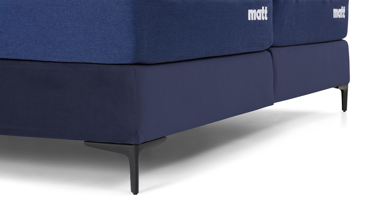 Matt Sleeps Boxspring Velvet stroken met matras Matt blauw