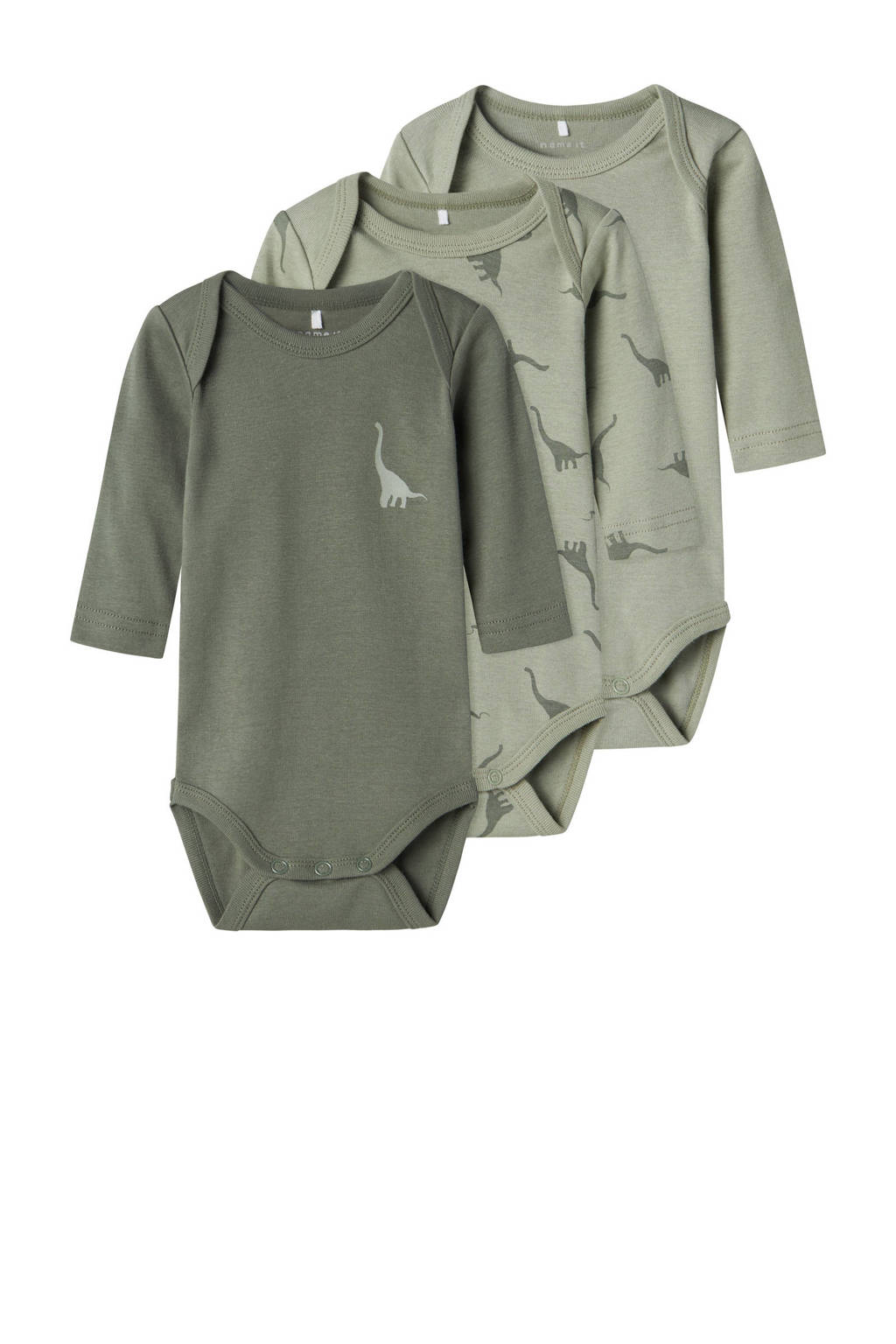 NAME IT romper NBMBODY - set van 3 groen