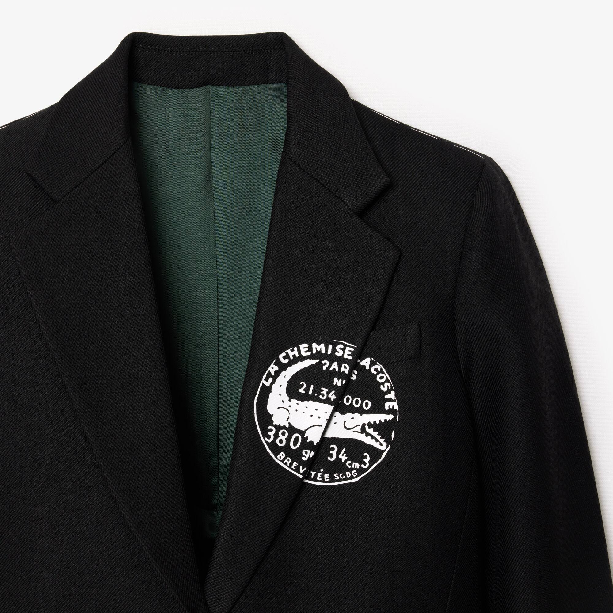 Blazer en twill Défilé AH24 Noir