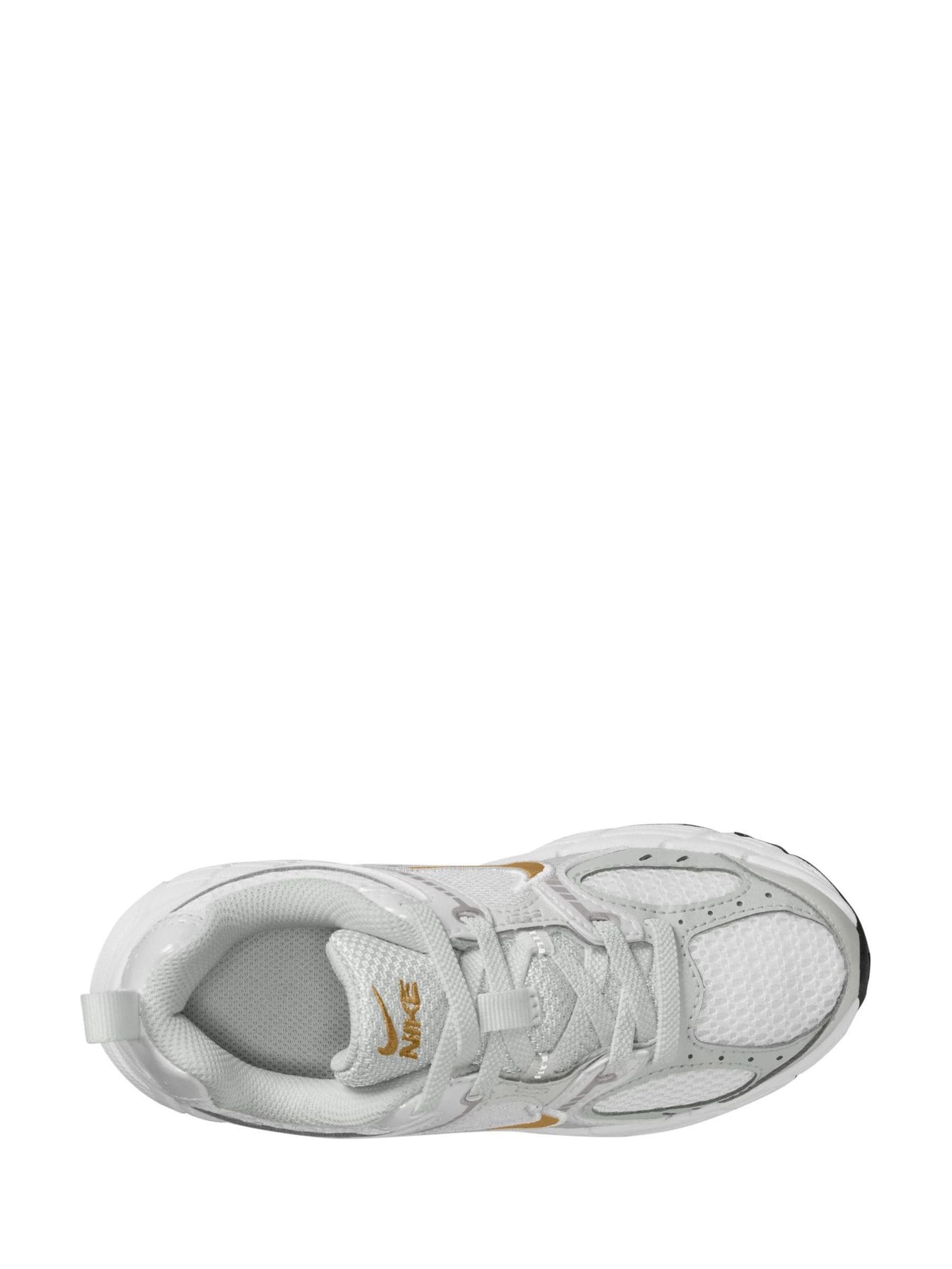 Wit/grijs/Goud - Nike Junior V5 Runner Trainers