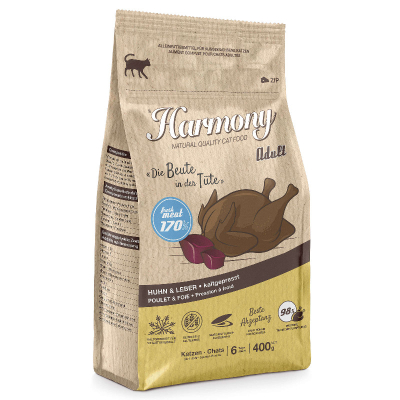 Harmony Cat Natural Trockenfutter kaltgepresst Adult Huhn & Leber