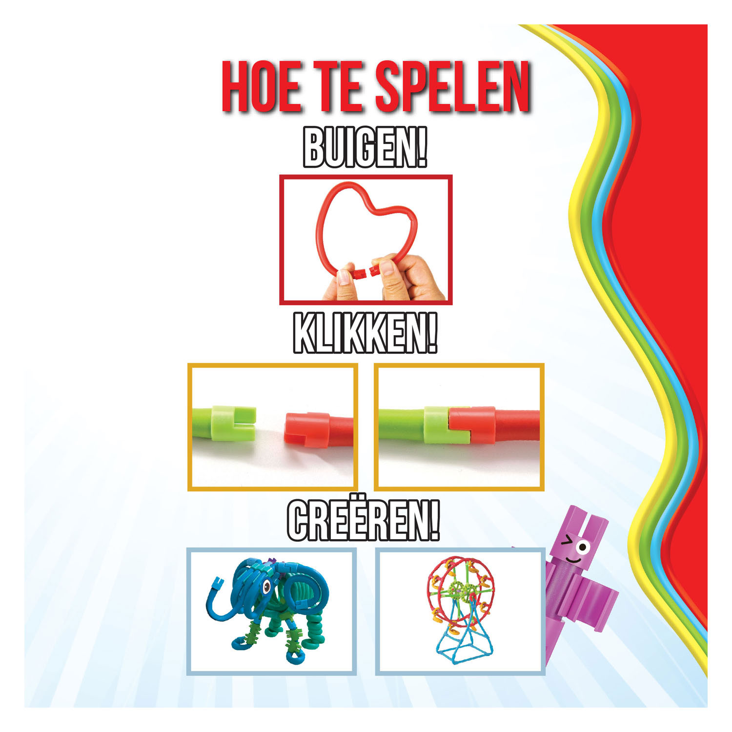 Spaghetteez Ele-Flex Olifant Flexibele Bouwstaafjes, 48dlg.