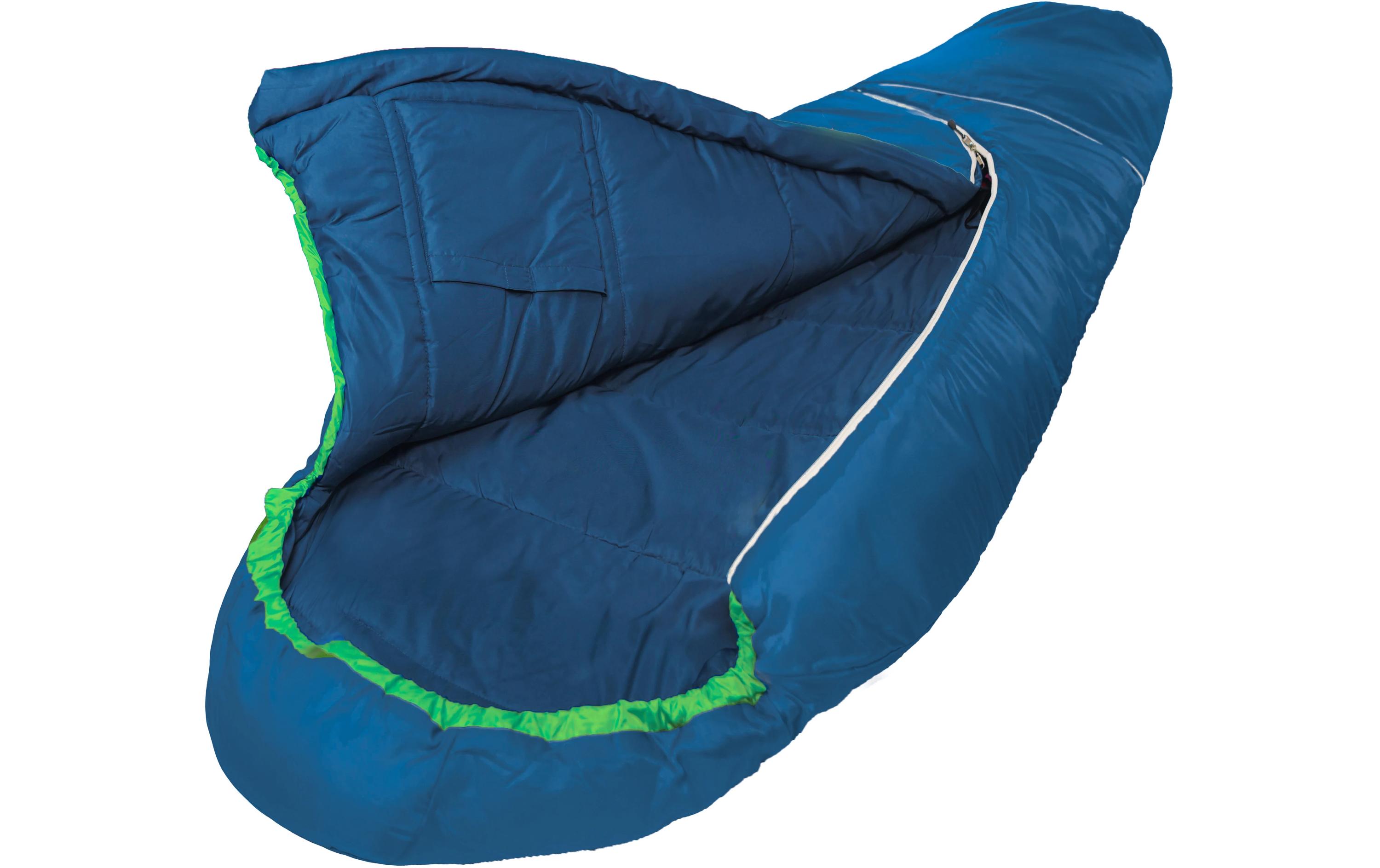 Kinderschlafsack Biopod Wolle Kids World Traveller Blue<br>Leichter, mitwachsender Kinderschlafsack