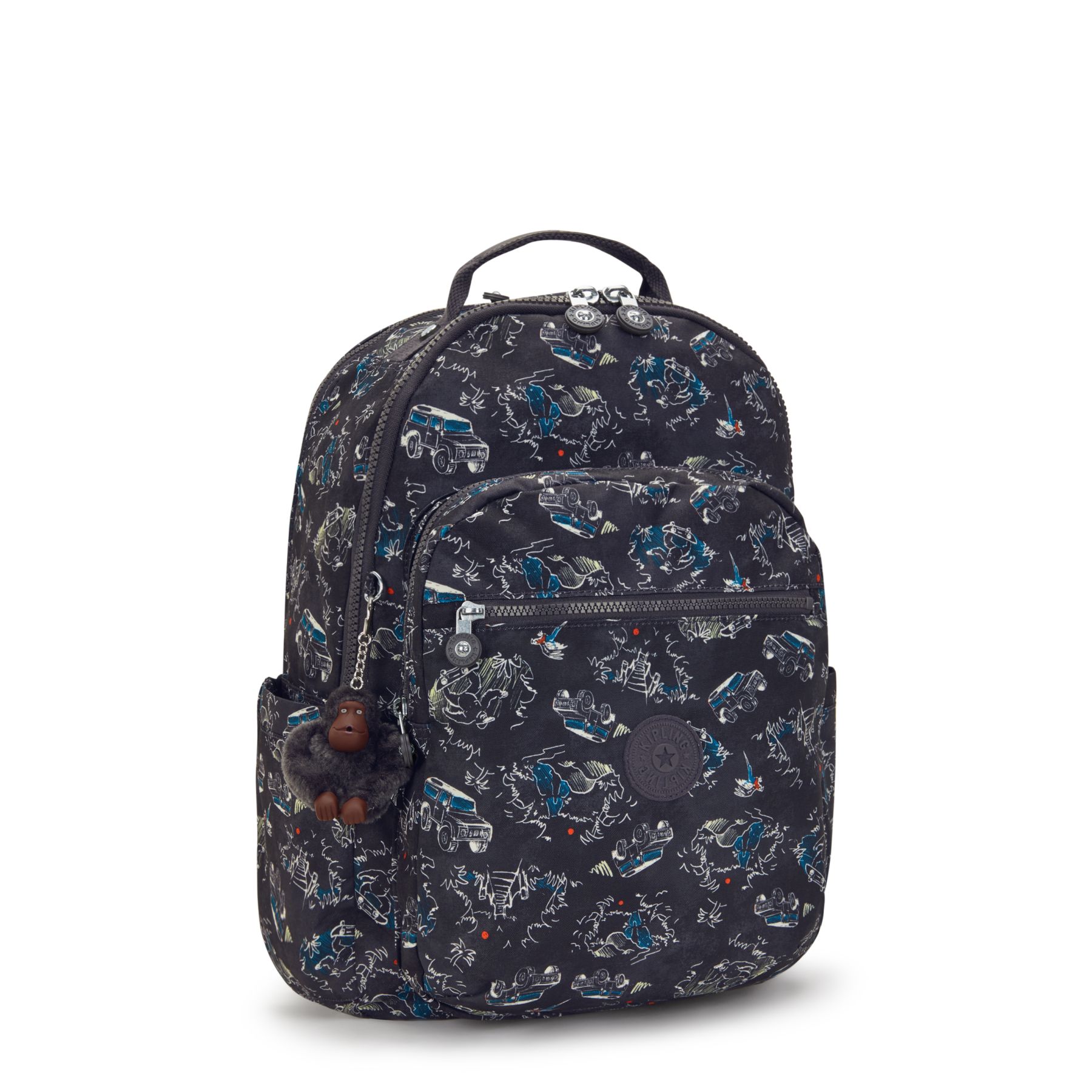 SEOUL COLLEGE Grand sac à dos avec compartiment séparé pour ordinateur portable - Jungle Fun Race