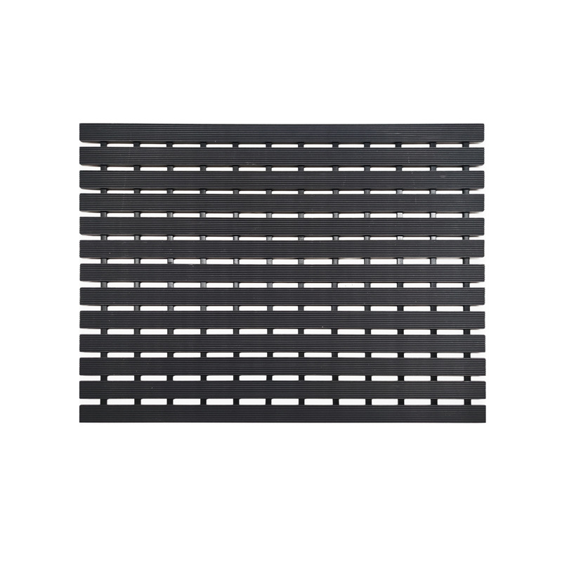 (61x43cm) PVC Anti-Rutsch Dusch Matte Badewannen Vorleger - Schwarz