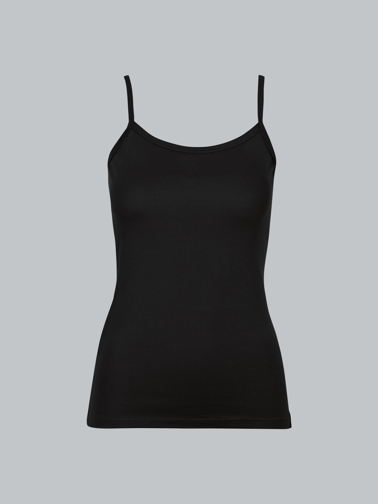 Spaghetti-Trägershirt Schwarz
