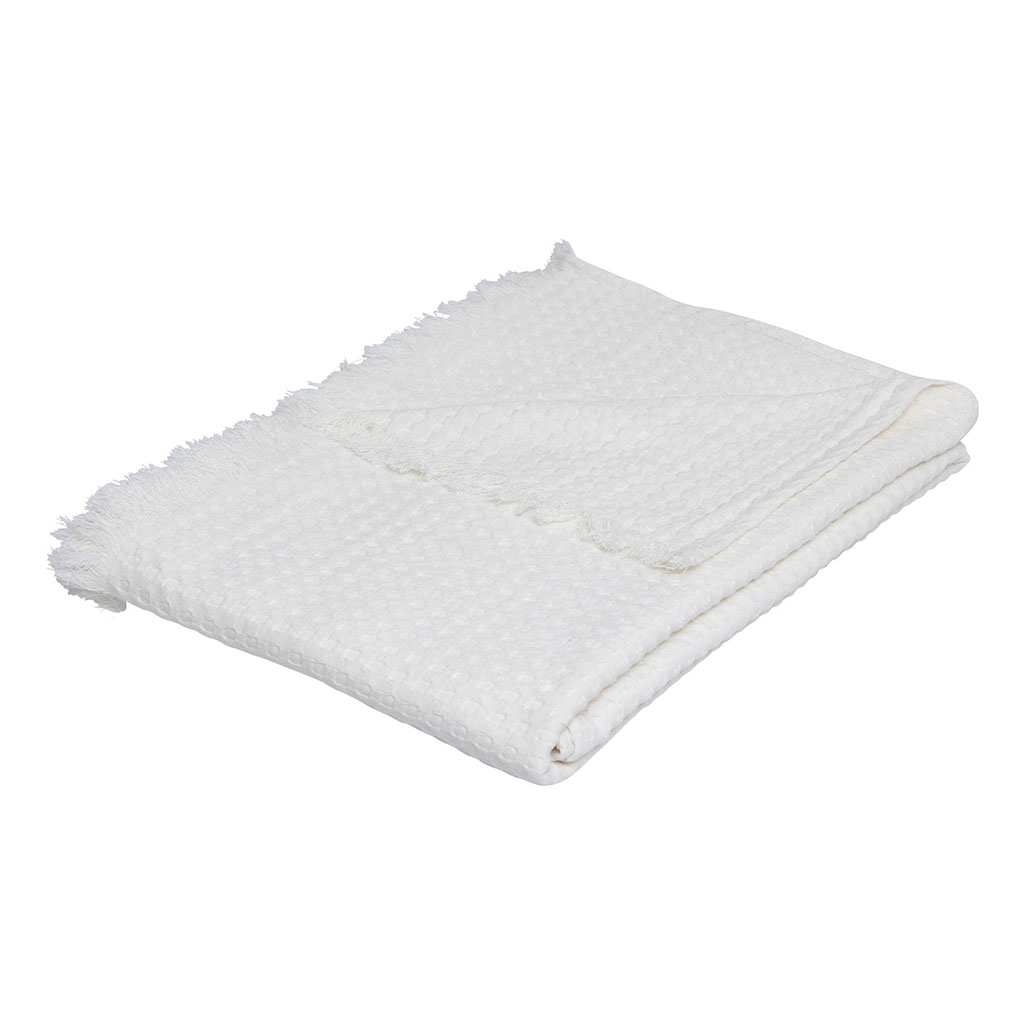 Jeté de lit Widdy blanc 130x180cm