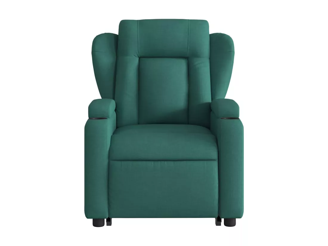 Fauteuil inclinable massant Vert foncé Tissu