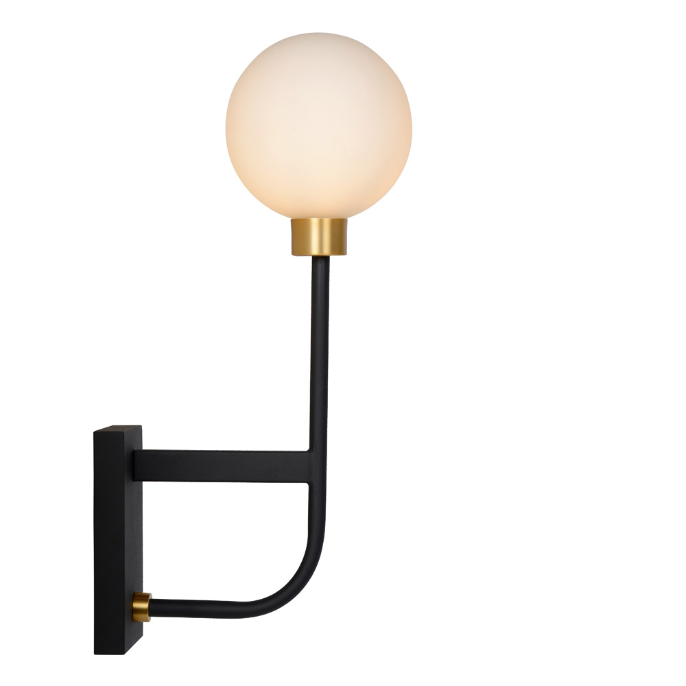 Lucide Berend wandlamp 33W hoog zwart