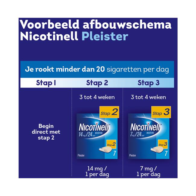 Nicotinell TTS-30 Pleisters voor Transdermaal Gebruik