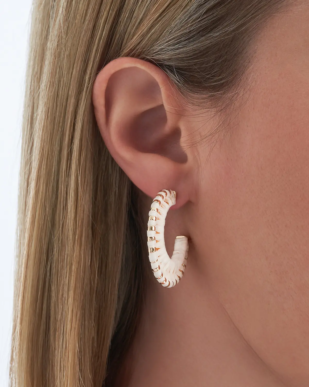 Creolen - Cream Raffia