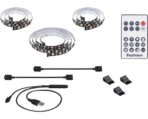EntertainLED USB LED-strip TV-verlichting 55 inch 2 m 3,5 W 120 LED's RGB-kleurverandering + geheugenfunctie + afstandsbediening