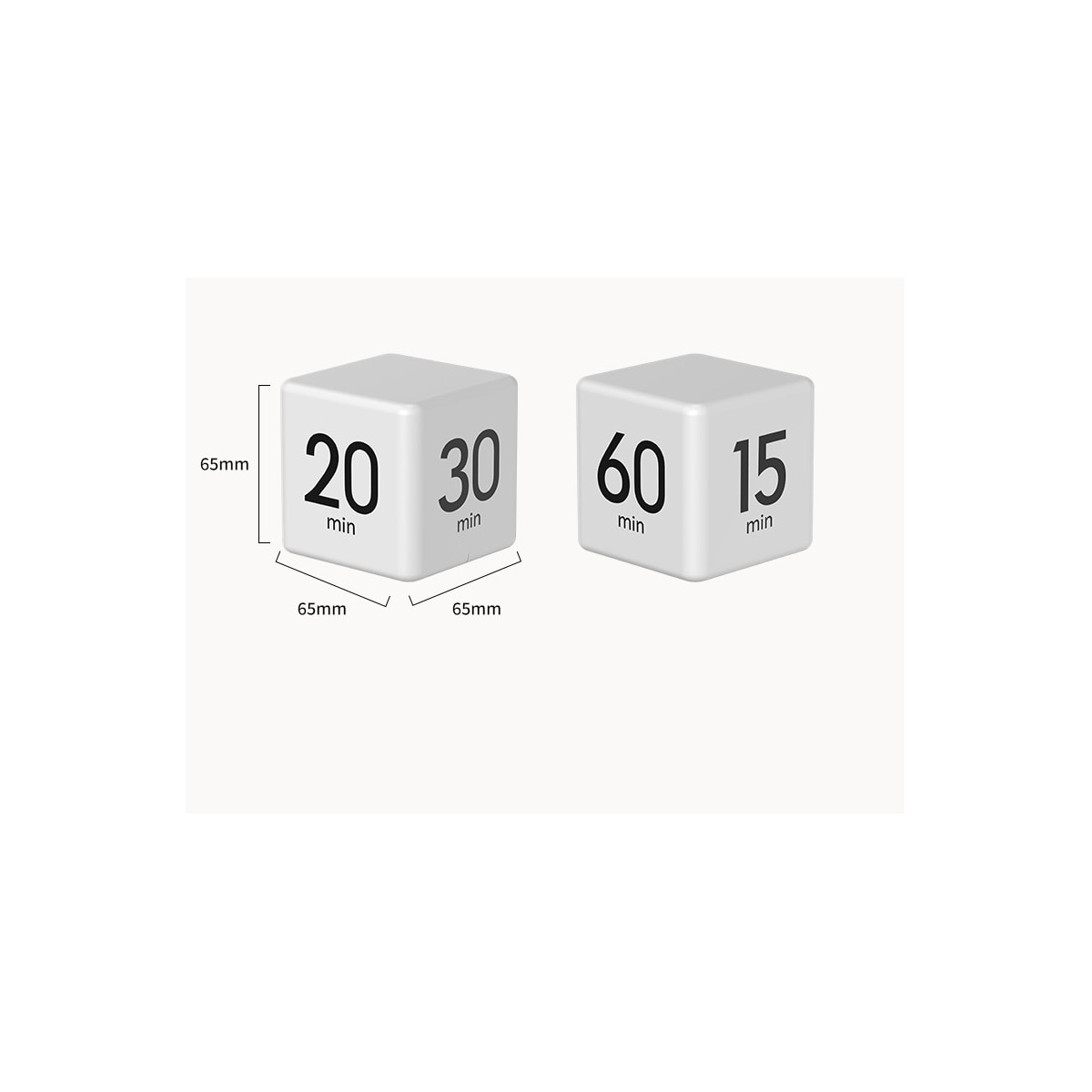 LCD Display Cube Induction Timer med pippåminnelse Hvit