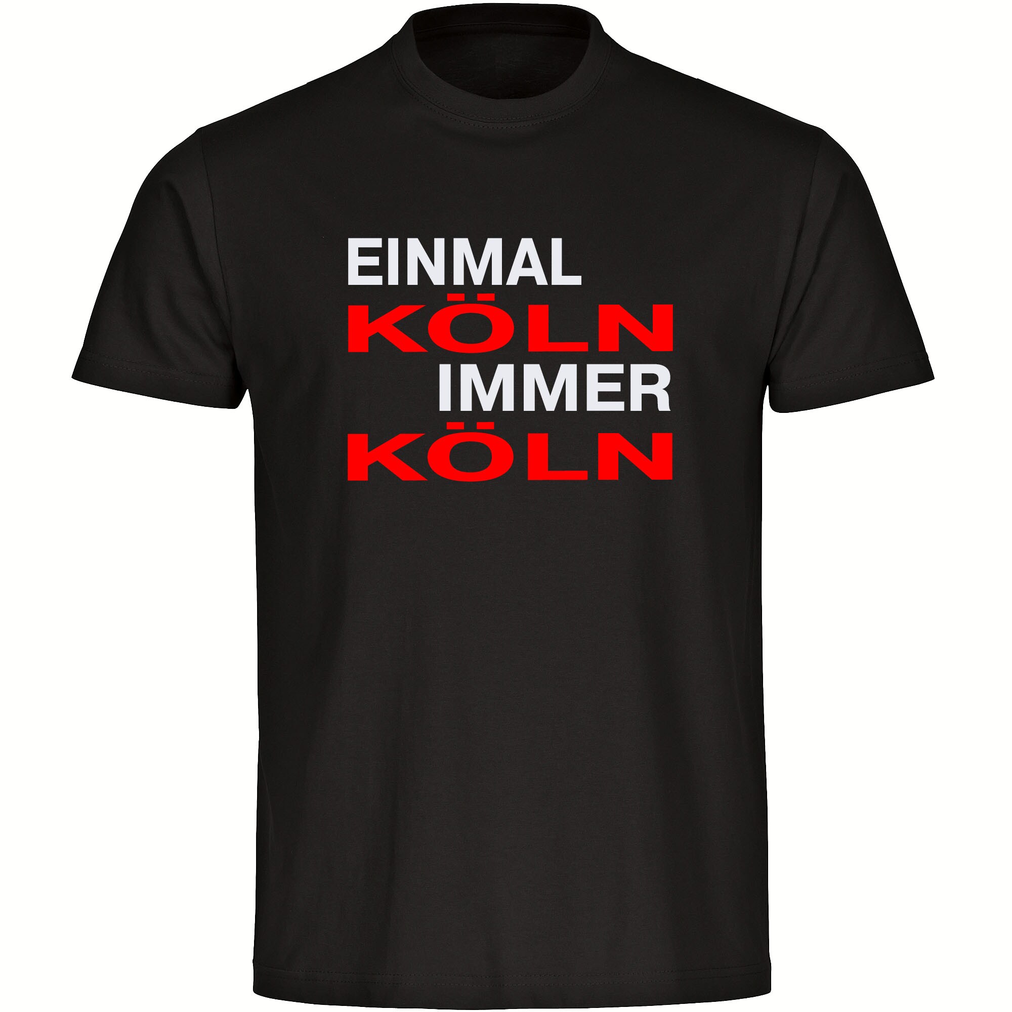 multifanshop® Kinder T-Shirt - Köln - Einmal Immer - Druck rot