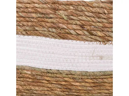 Panier en fibre naturelle marron 47x35x20h