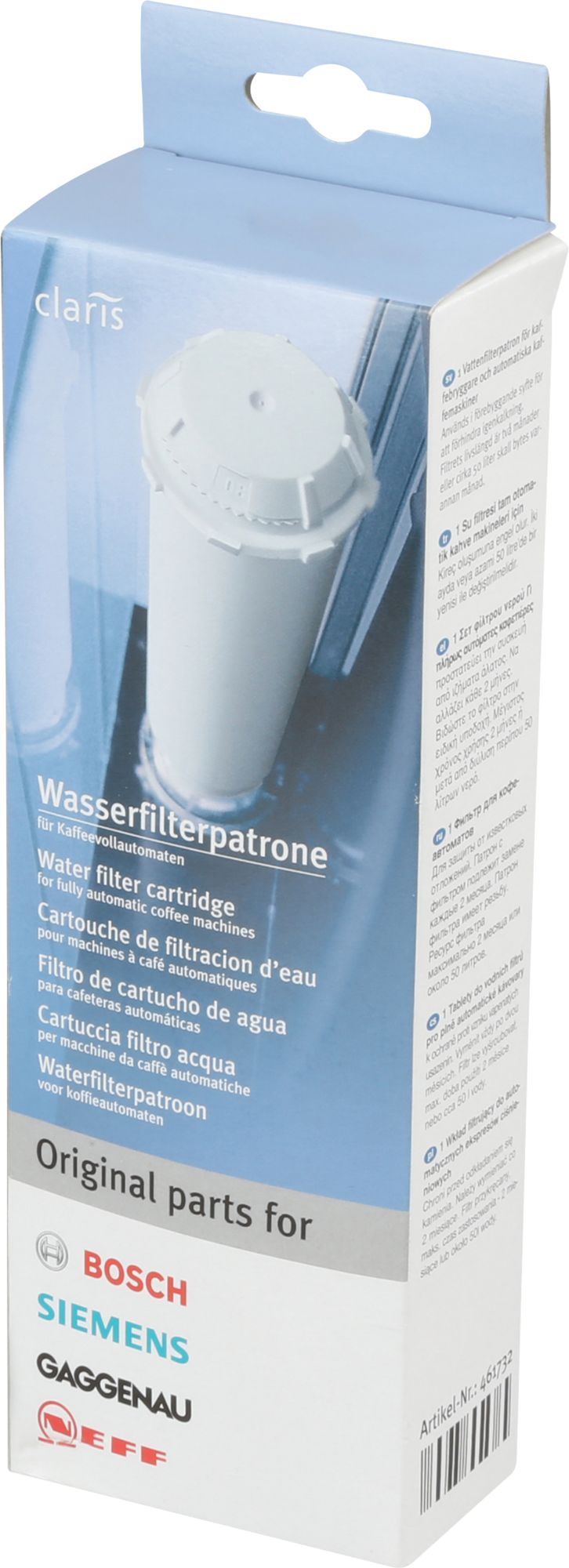 Filtro de água para máquinas de café Benvenutto e Surpresso. 00461732TCZ6003