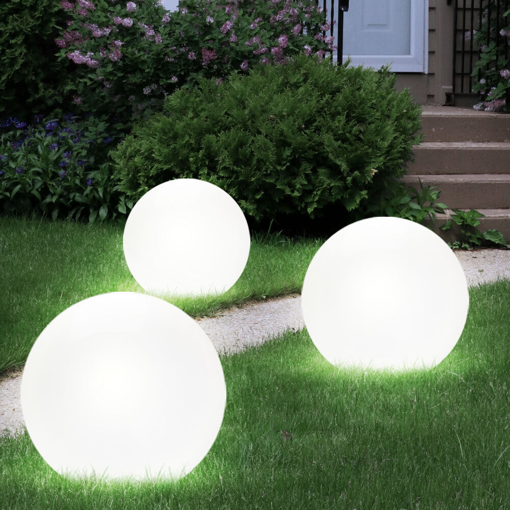 3er Set LED Solar Kugel Stecklampen, Durchmesser 20 cm,SOLAR