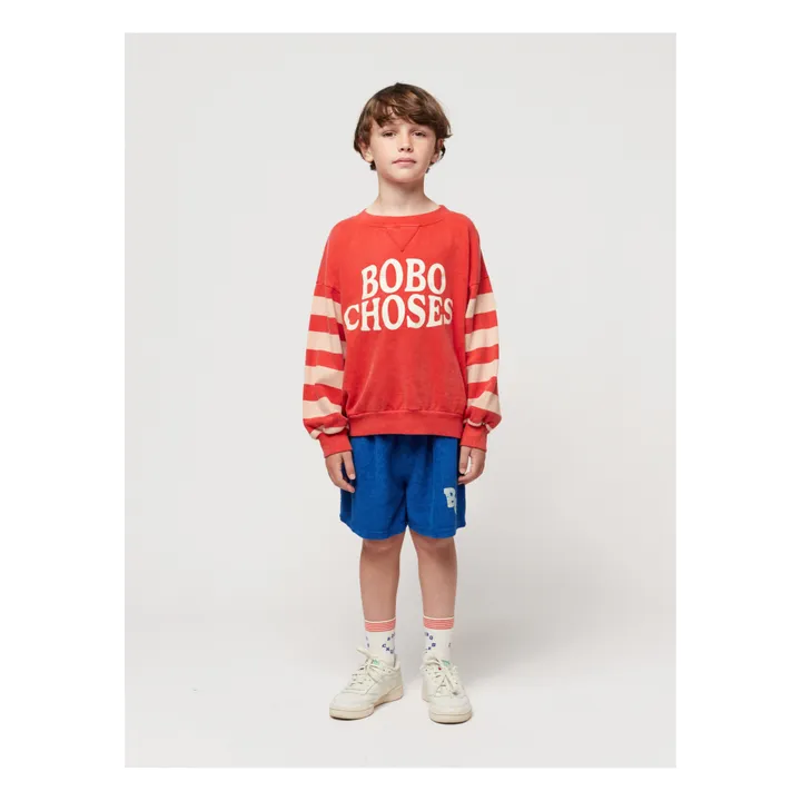 Bobo Choses Sweat Coton Bio à Rayures | Rouge