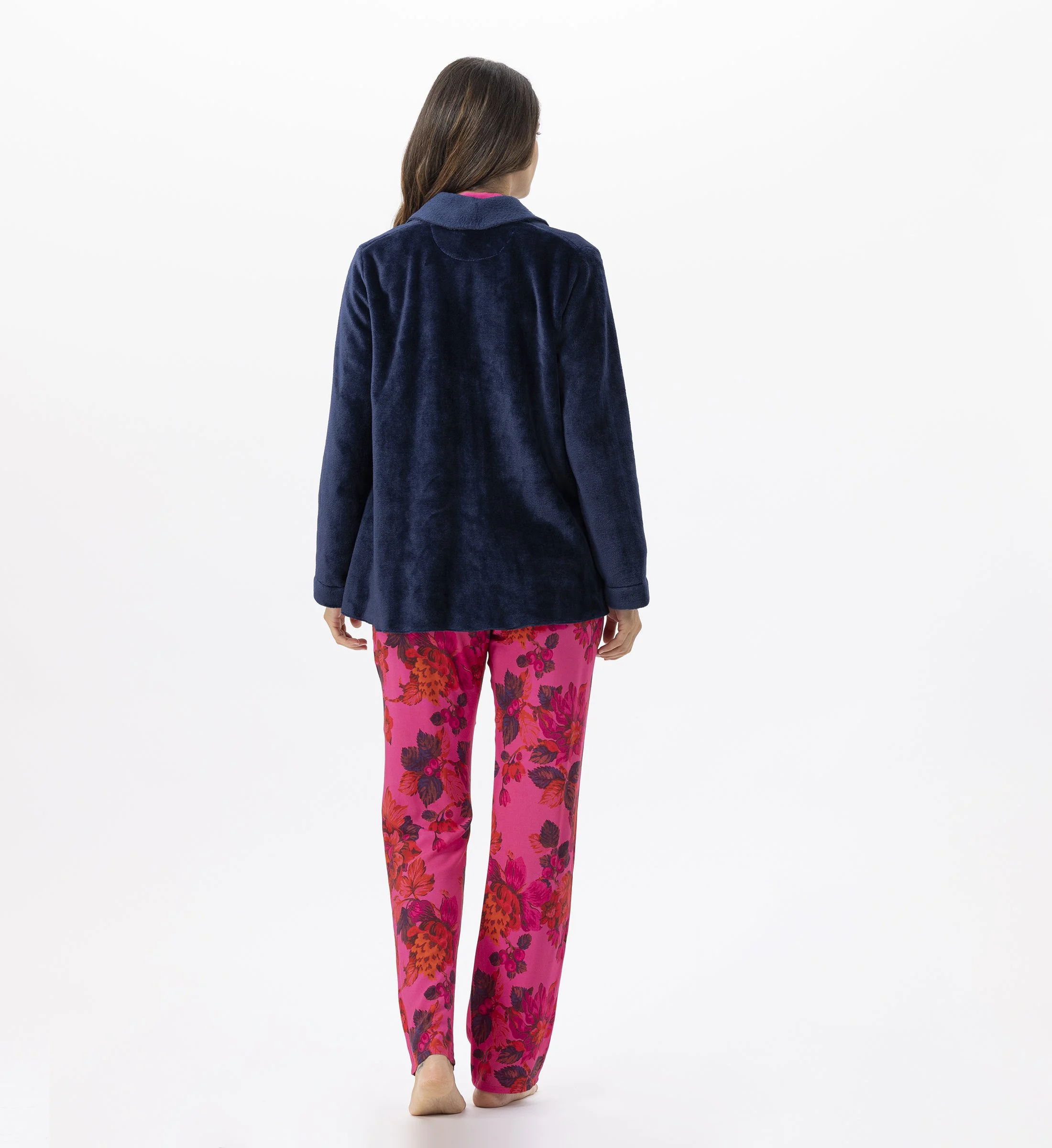 ESSENTIEL 873 - Veste en peluche flanelle | Bleu