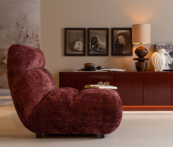 BePureHome Sessel »Observe«, aubergine