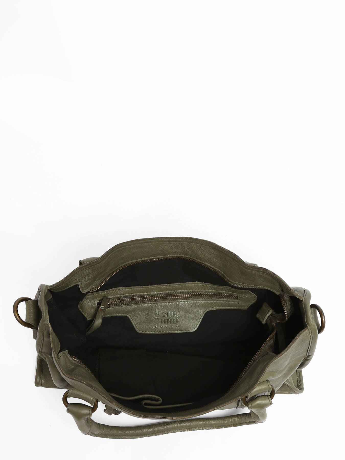Sac port main Cow cuir BASILIC PEPPER