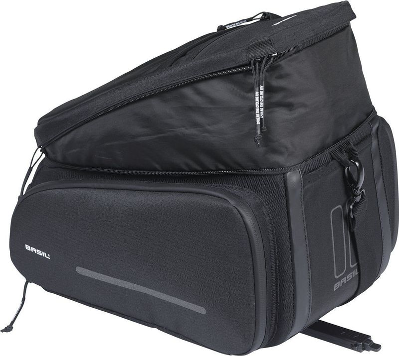 Basil - Move - Fietstas - Zwart - Gerecycled Polyester - 10 tot 26 Liter