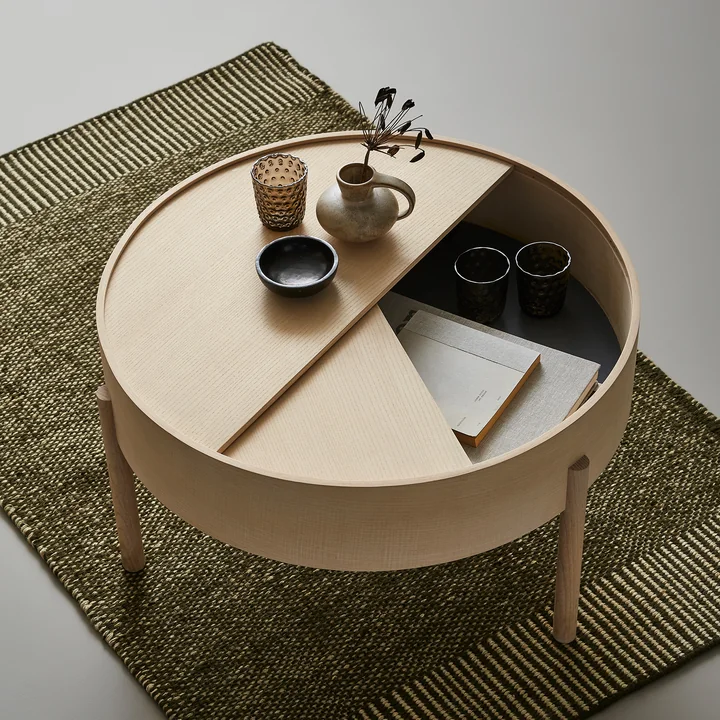 Woud - Arc Couchtisch Ø 66 cm H 38 cm, Eiche geölt