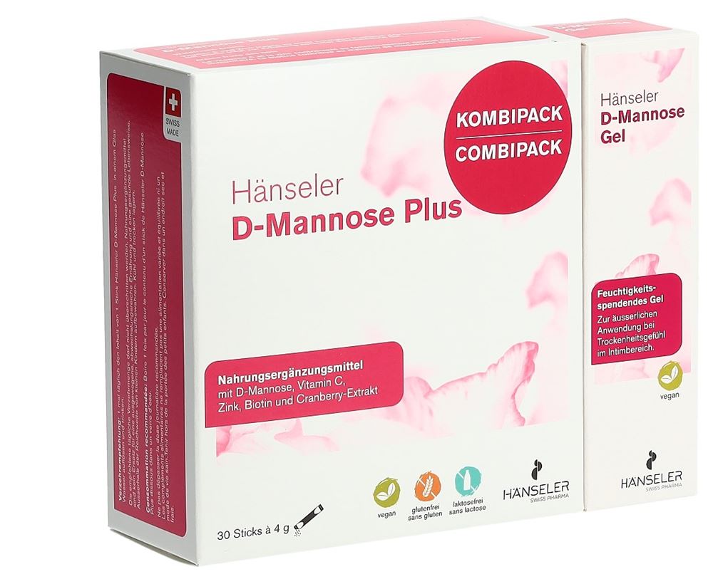 HAENSELER Kombi D-Mannose Plus   Gel 30 Sticks à 4g   30ml 1 Stk