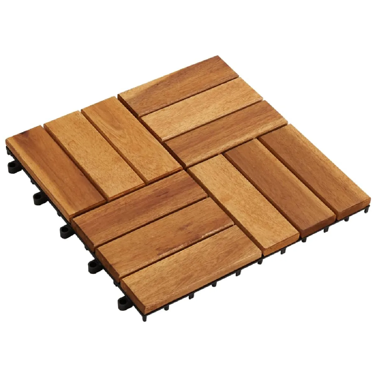 vidaXL Carreaux Terrasse 30x30 Acacia