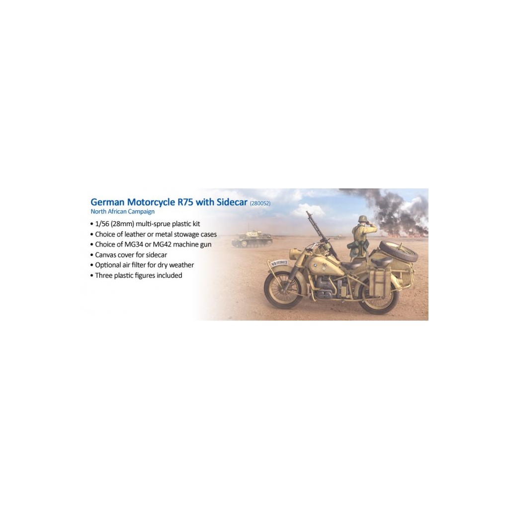 German Motorcycle R75 with Sidecar (Deutsche Afrika Korps)