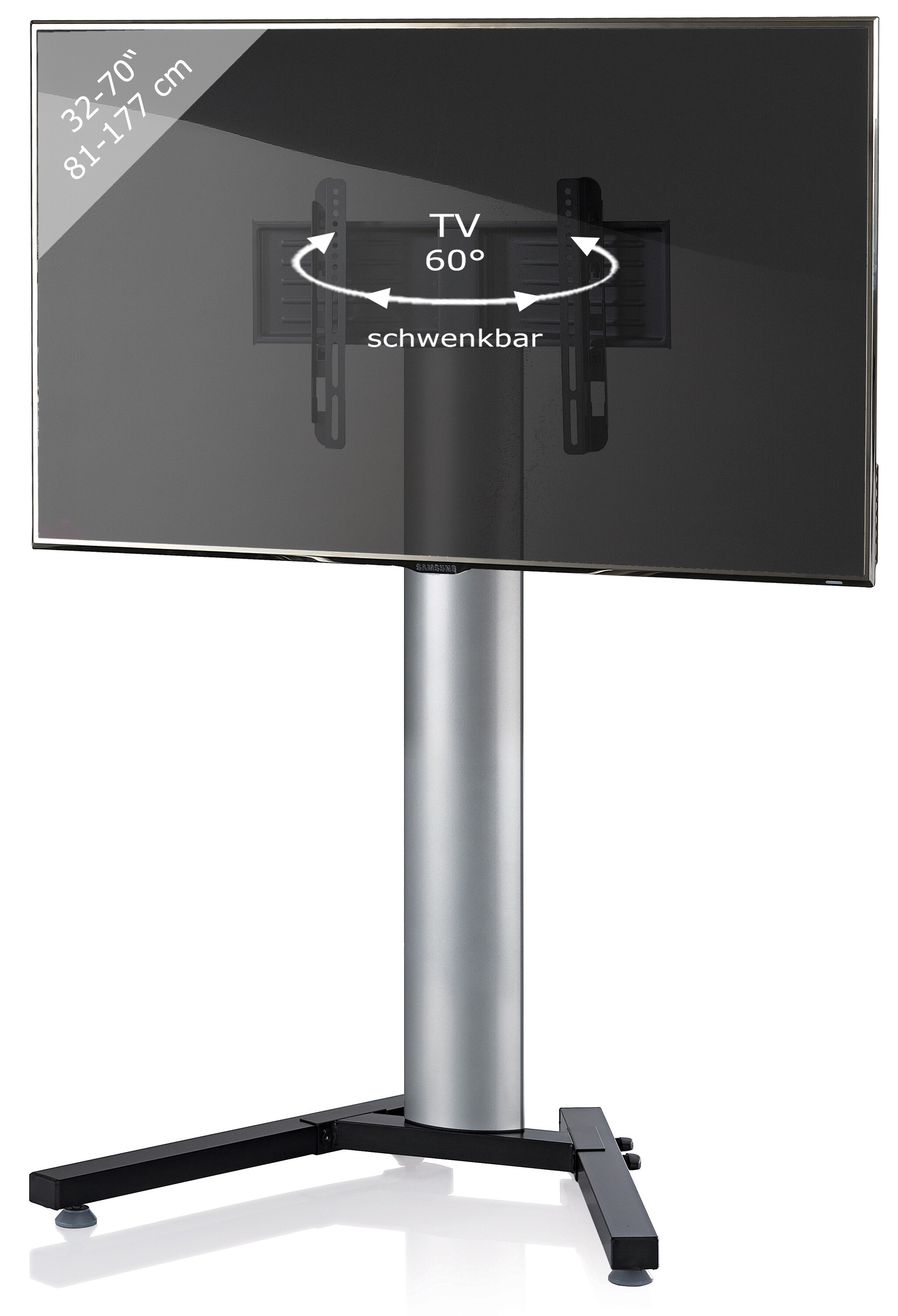 VCM Universal TV Fernseh Ständer Standfuß Fernsehständer Alu Stadino Mini