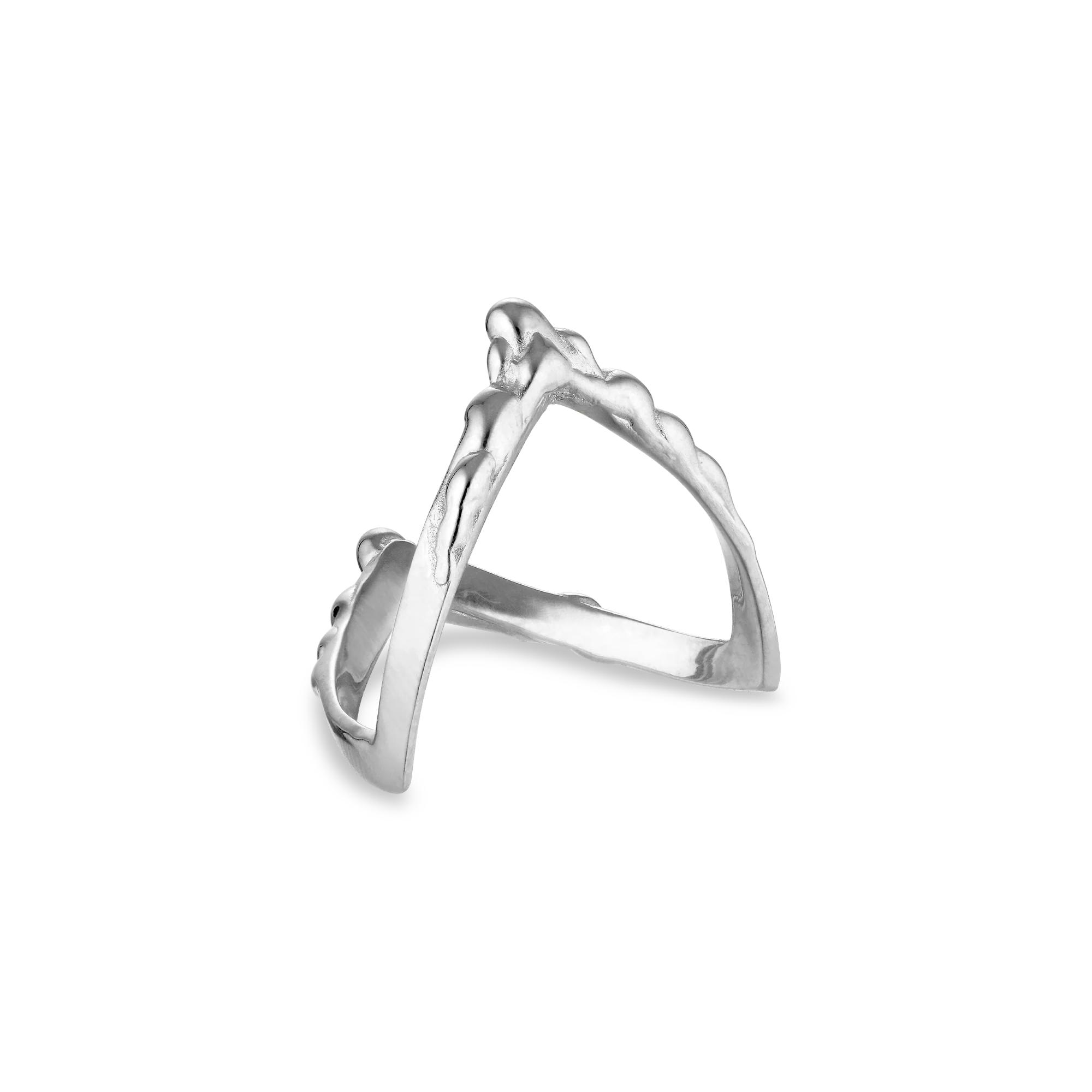 Jane Kønig  Drippy V-ring - sølv