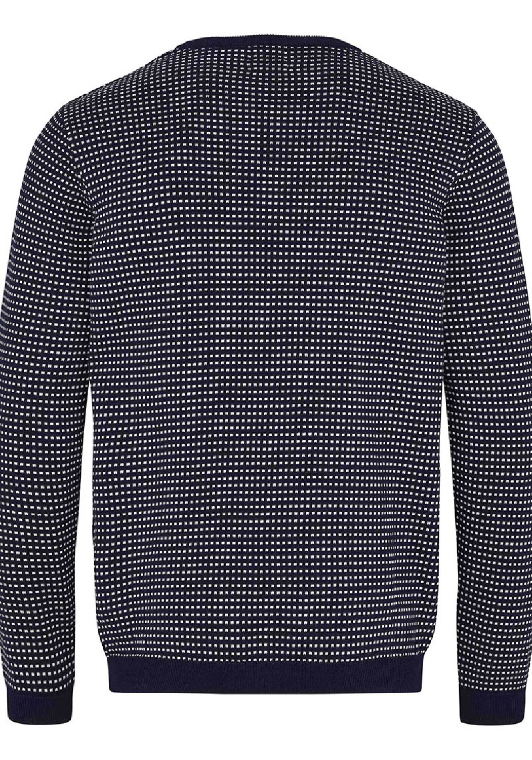 Klitmøller Collective Strickpullover Otto Navy/Cream Melange Dots