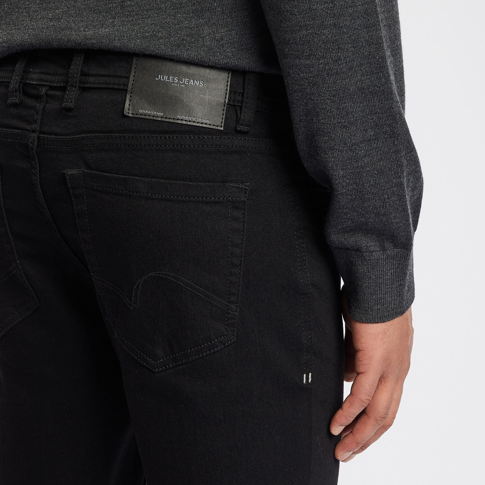 Jean skinny en coton et polyester recyclés Noir