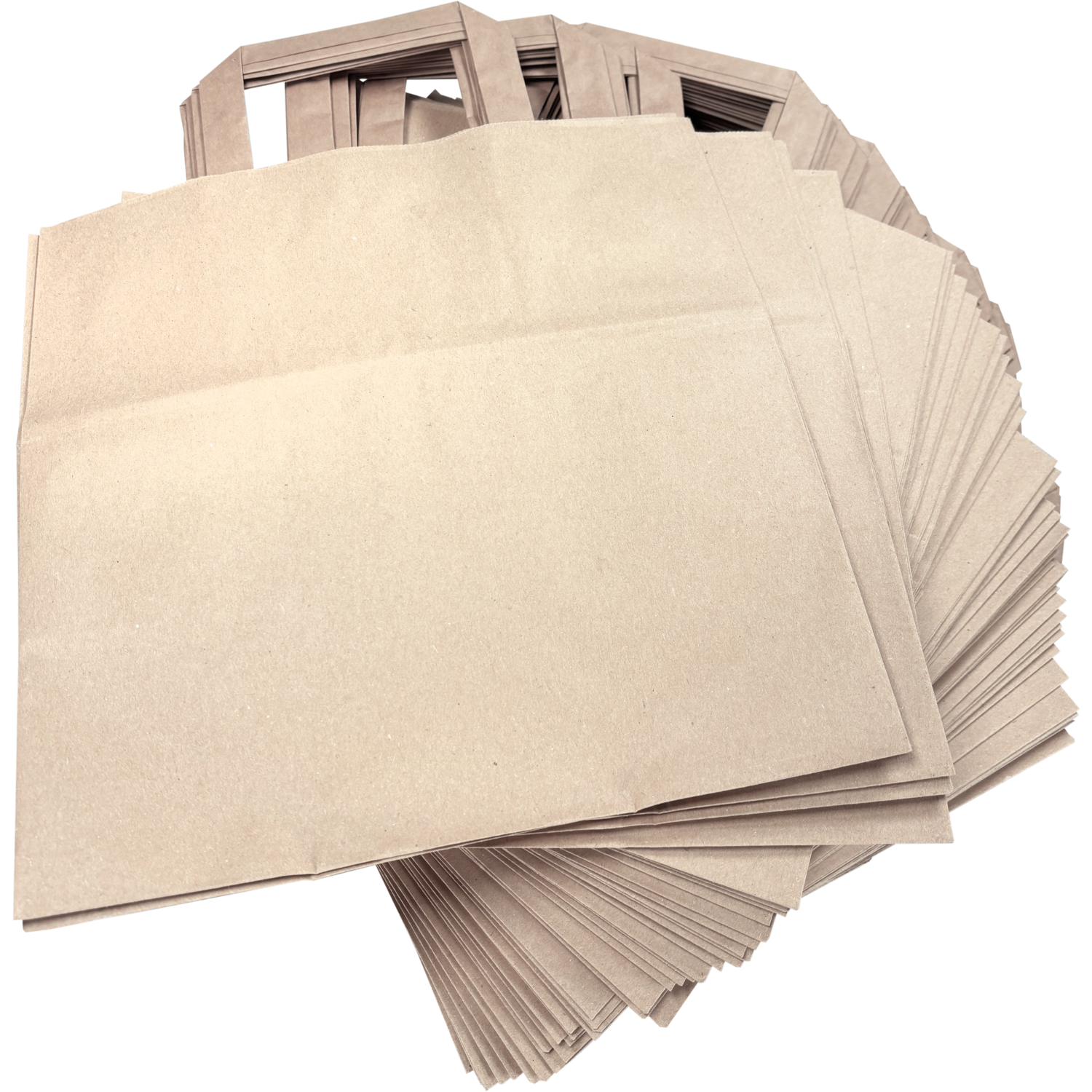 Tas, Papier, platte handgreep, 26x 16x26cm, draagtas, bruin