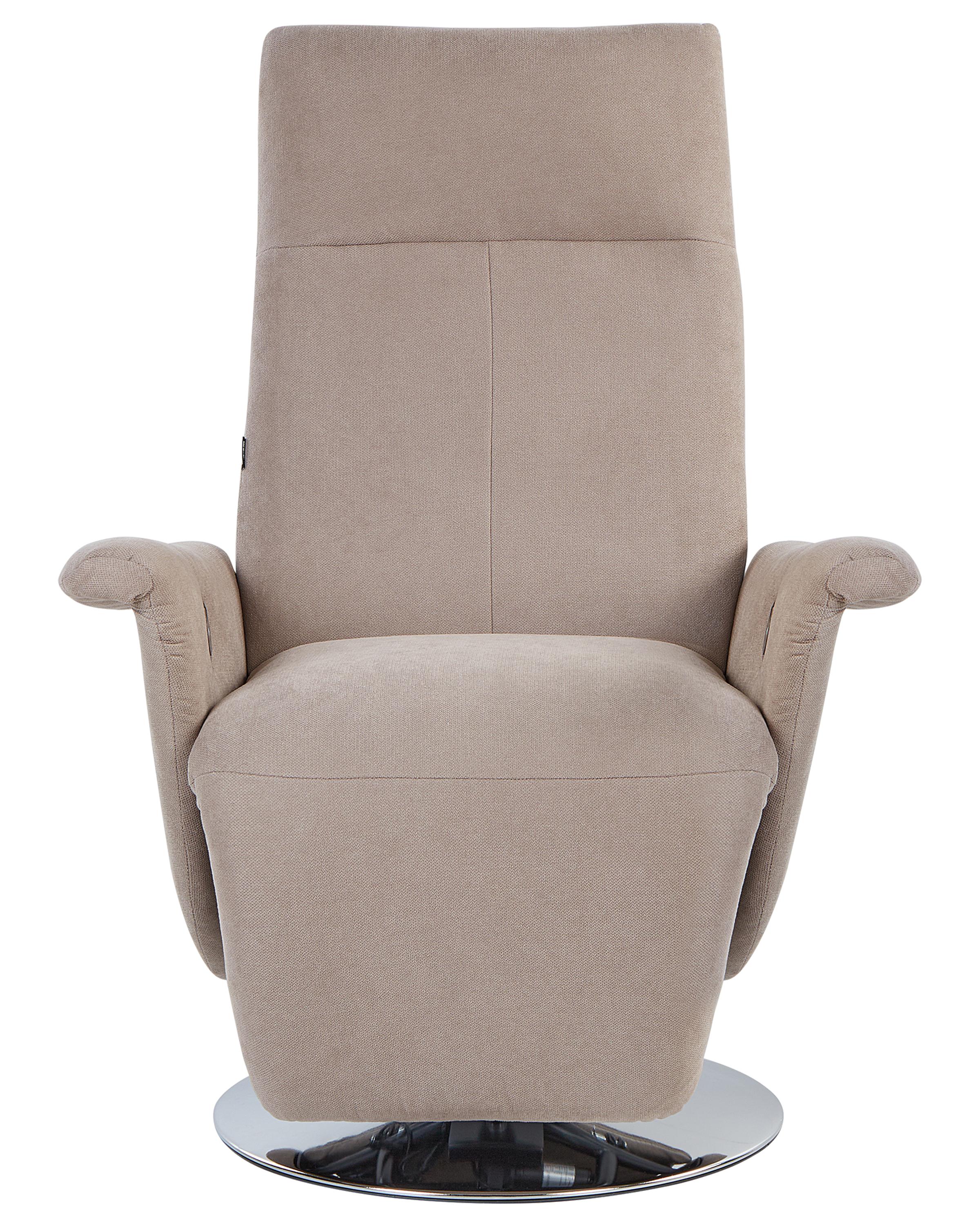 Relaxfauteuil PRIME inclusief voetensteun Stof Taupe