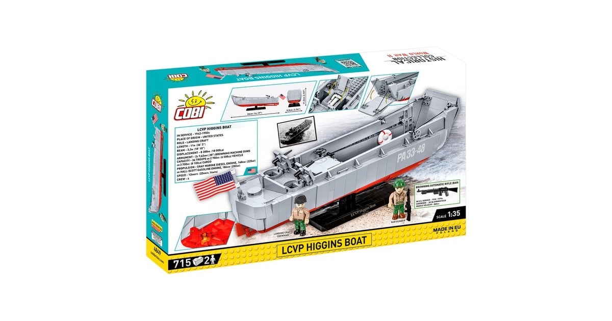 COBIWorld War II - LCVP Higgins Boat Constructiespeelgoed