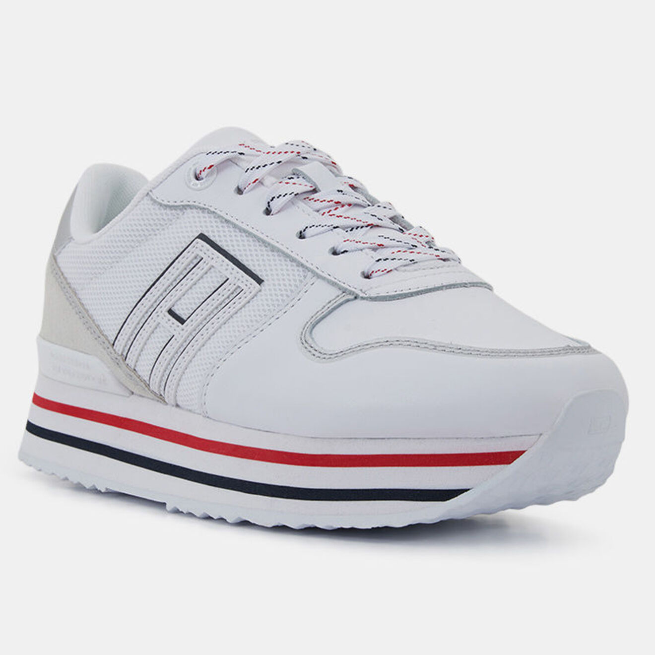 Tommy Hilfiger Baskets Flatform blanc/argenté