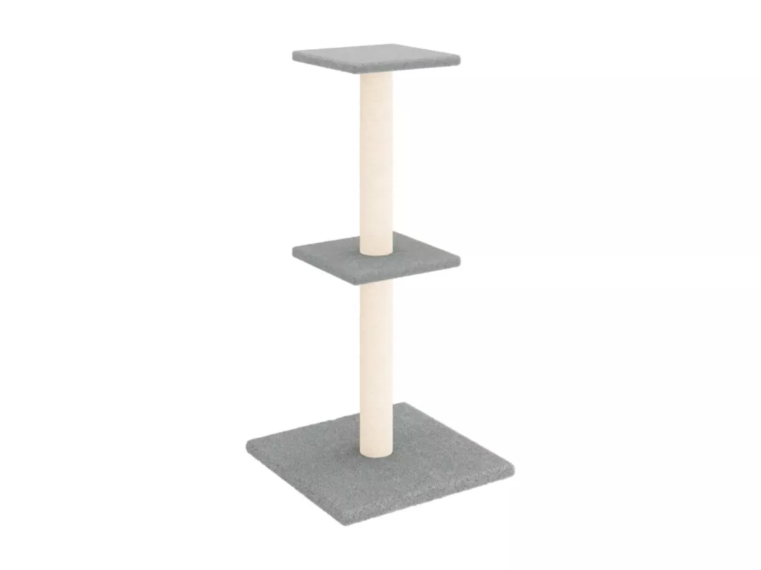 Arbre à chat avec griffoirs en sisal gris clair 73 cm